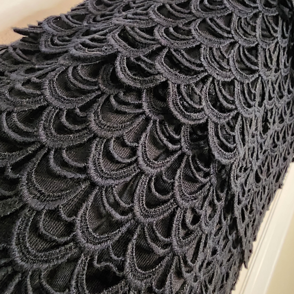J.CREW Size XXS Black Layered Crochet Front Casual Summer Tank Top 100% Cotton - Picture 7 of 10